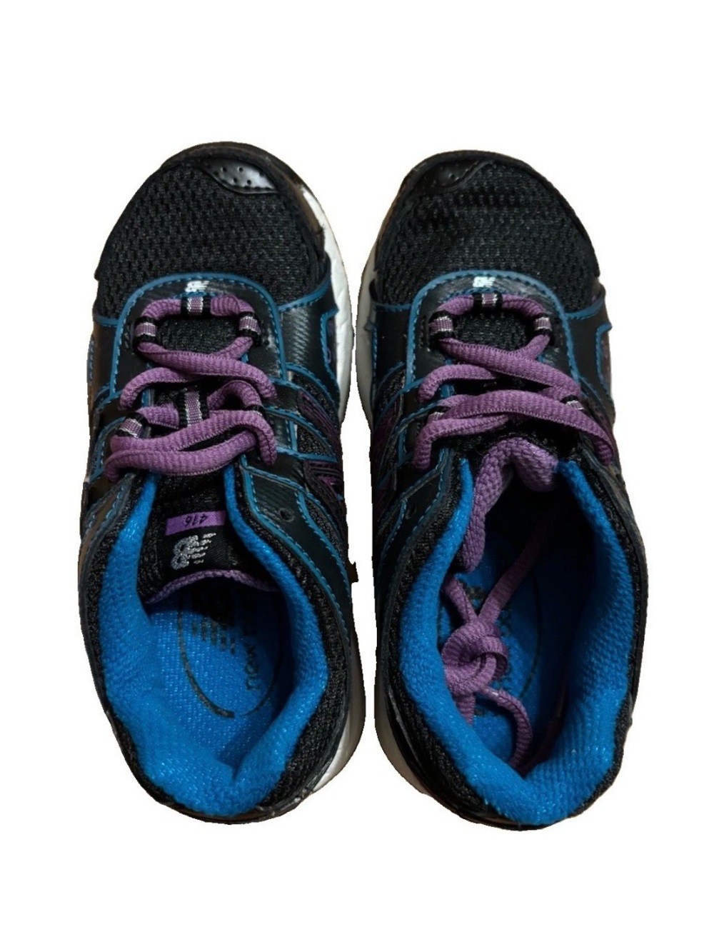 New Without Box New Balance Kid's 416 V1 Running Shoe, Black/Purple, 11.5 M US - Picture 8 of 10